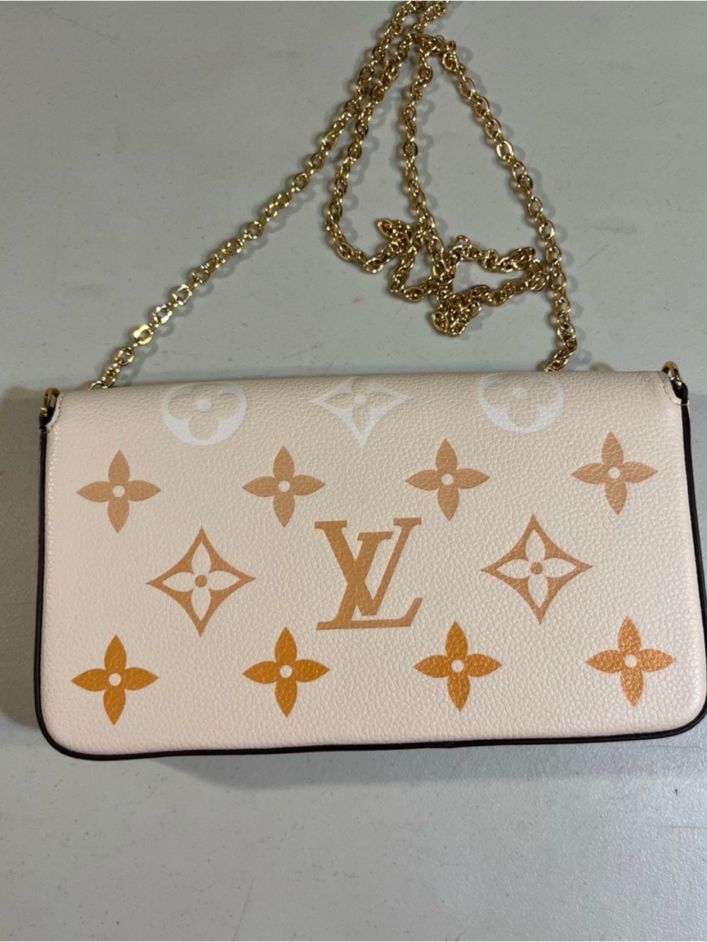Monogram Cream & Tan Bag - Picture 2 of 3